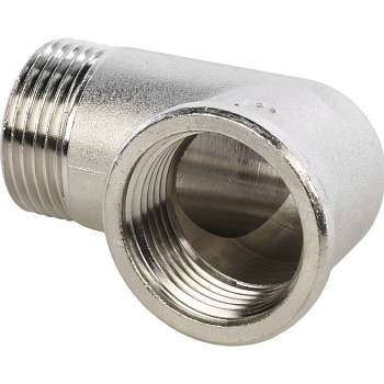 Угольник Ду 25 (1") внутренняя/наружная резьба никель STOUT